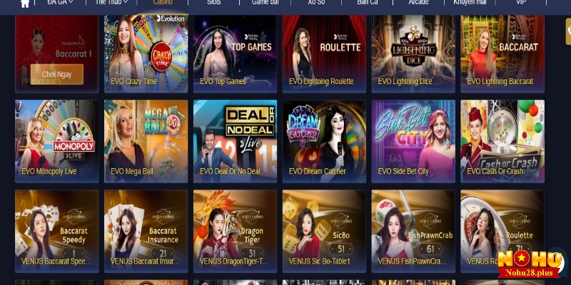Nohu28 là một nền tảng game Casino trực tuyến uy tín